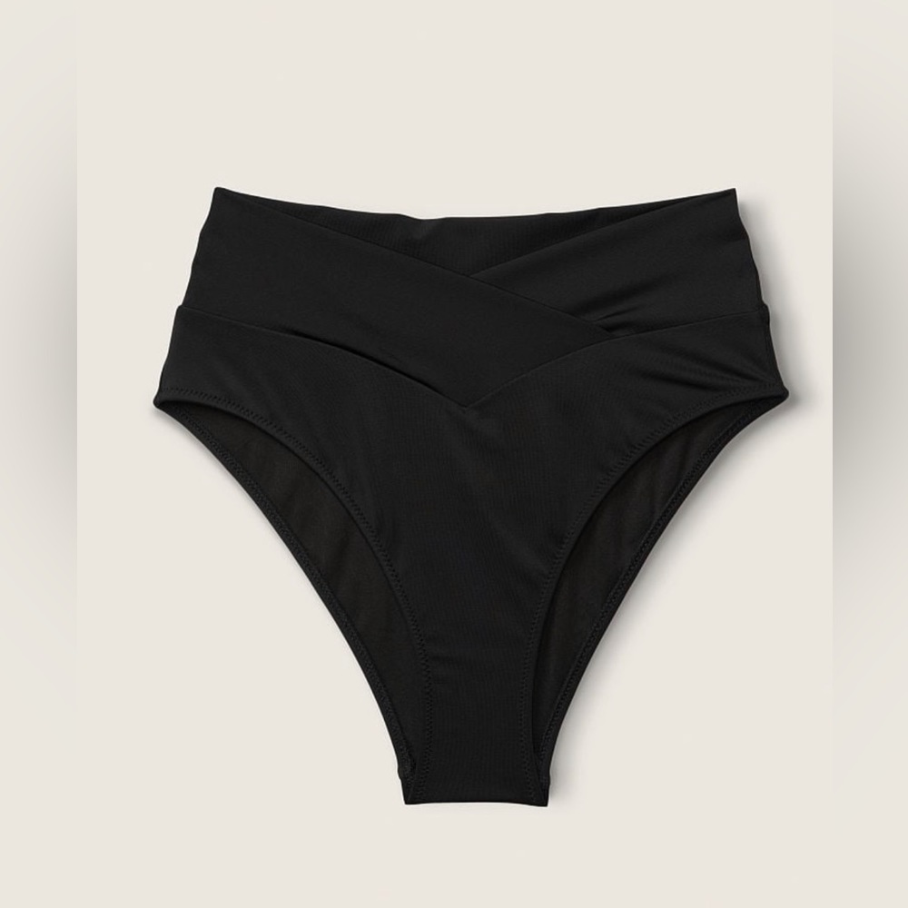 🆕 PINK VICTORIA’S SECRET SWIM  V-CROSSOVER HIGH-WAIST BIKINI BOTTOMS XXL 20 - Picture 4 of 16